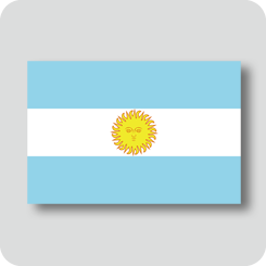 アルゼンチンの国旗（カワイイバージョン）