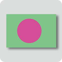 バングラデシュの国旗（カワイイバージョン）
