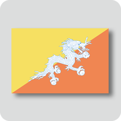 ブータンの国旗（カワイイバージョン）