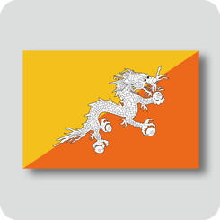 ブータンの国旗（ノーマルバージョン）