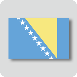 ボスニア・ヘルツェゴビナの国旗（カワイイバージョン）