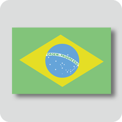 ブラジルの国旗（カワイイバージョン）