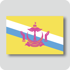 ブルネイの国旗（カワイイバージョン）