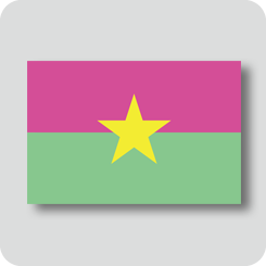 ブルキナファソの国旗（カワイイバージョン）