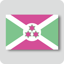ブルンジの国旗（カワイイバージョン）