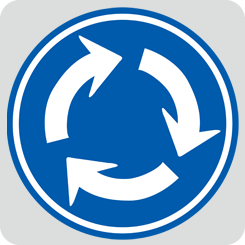 clockwise-traffic-at-a-roundabout