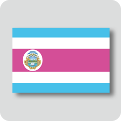 コスタリカの国旗（カワイイバージョン）