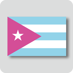 キューバの国旗（カワイイバージョン）