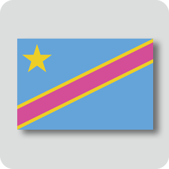 コンゴ民主共和国の国旗（カワイイバージョン）