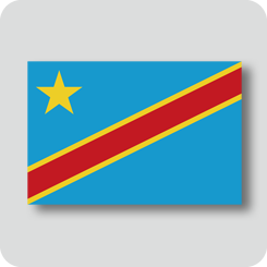 コンゴ民主共和国の国旗（ノーマルバージョン）