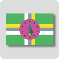 ドミニカ国の国旗（カワイイバージョン）