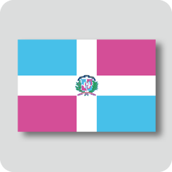 ドミニカ共和国の国旗（カワイイバージョン）