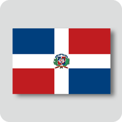 ドミニカ共和国の国旗（ノーマルバージョン）