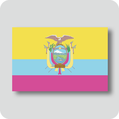 エクアドルの国旗（カワイイバージョン）