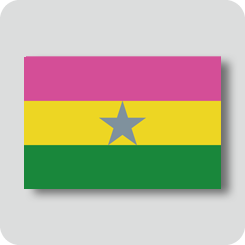 ガーナの国旗（カワイイバージョン）