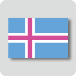 アイスランドの国旗（カワイイバージョン）