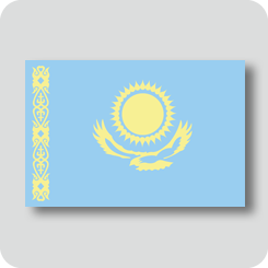 カザフスタンの国旗（カワイイバージョン）