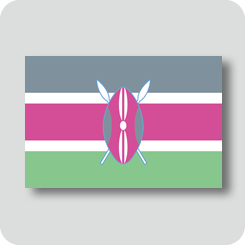 ケニアの国旗（カワイイバージョン）
