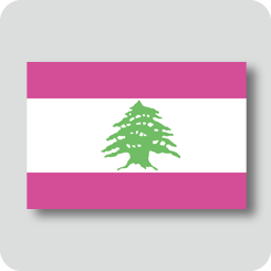 レバノンの国旗（カワイイバージョン）
