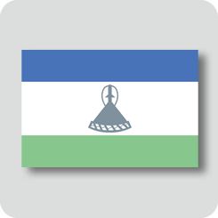 レソトの国旗（カワイイバージョン）