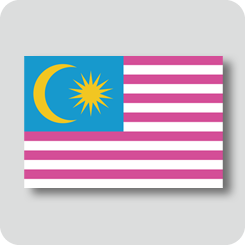マレーシアの国旗（カワイイバージョン）