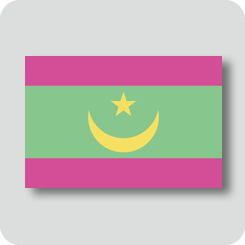 モーリタニアの国旗（カワイイバージョン）