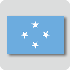ミクロネシアの国旗（カワイイバージョン）