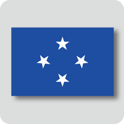 ミクロネシアの国旗（ノーマルバージョン）