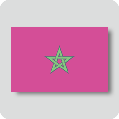 モロッコの国旗（カワイイバージョン）