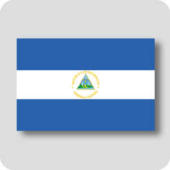 ニカラグアの国旗（ノーマルバージョン）