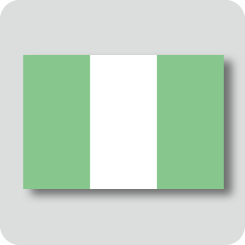 ナイジェリアの国旗（カワイイバージョン）