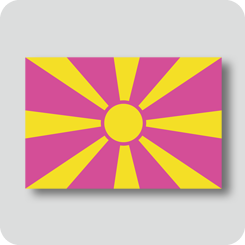 北マケドニアの国旗（カワイイバージョン）