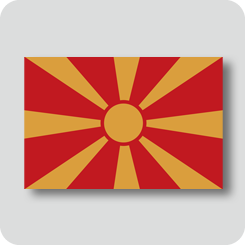 北マケドニアの国旗（ノーマルバージョン）