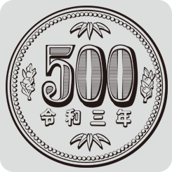 old-500-yen-coin-front-side-line-only