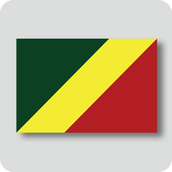 コンゴ共和国の国旗（ノーマルバージョン）