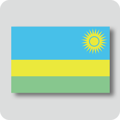 ルワンダの国旗（カワイイバージョン）