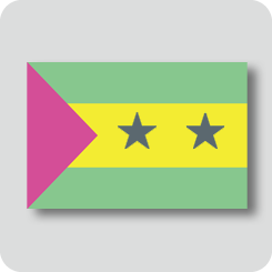 サントメ・プリンシペの国旗（カワイイバージョン）