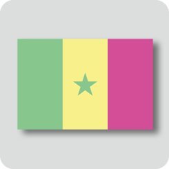 セネガルの国旗（カワイイバージョン）