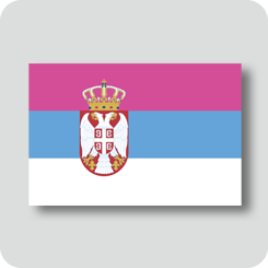 セルビアの国旗（カワイイバージョン）