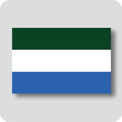 シエラレオネの国旗（ノーマルバージョン）