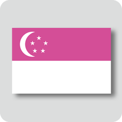 シンガポールの国旗（カワイイバージョン）
