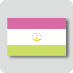 タジキスタンの国旗（カワイイバージョン）