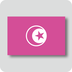 チュニジアの国旗（カワイイバージョン）