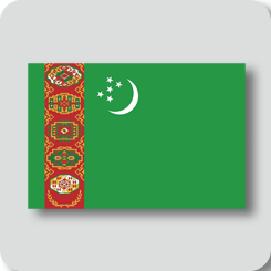 トルクメニスタンの国旗（ノーマルバージョン）