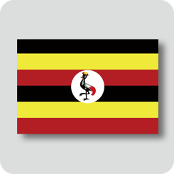 ウガンダの国旗（ノーマルバージョン）