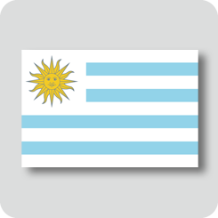 ウルグアイの国旗（カワイイバージョン）