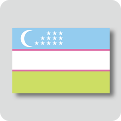 ウズベキスタンの国旗（カワイイバージョン）