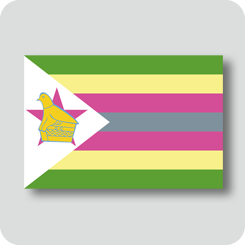ジンバブエの国旗（カワイイバージョン）